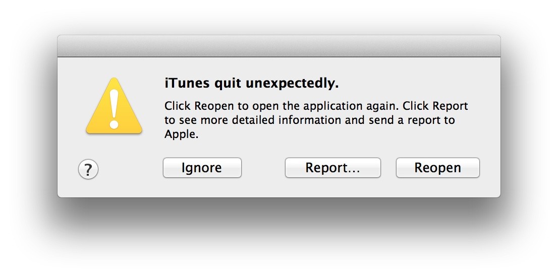 Program quit unexpectedly mac